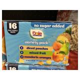 Dole variety pack no sugar 16 bowls