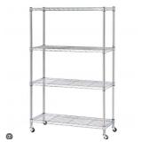 Seville 4-tier wire shelving black