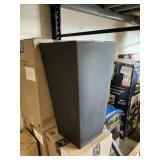 Square black tall planter