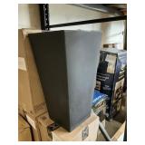 Square black tall planter