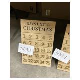 Threshold wooden Christmas countdown calender