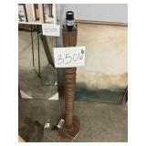 Wooden spool floor light 53inH