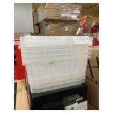 4- Clear totes w/ lids -some maybe damaged