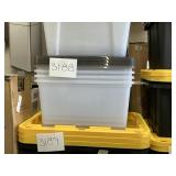 Clear totes w/ gray lids 4 ct 21inx16in