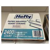 Hefty giant wrapped straws 2400ct
