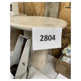 Hearth & Hand travertine accent table 15inDx15inH