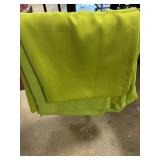 4 Green curtian panels -used
