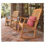 Teak porch rocker