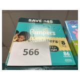 Pampers 86 diapers size 8