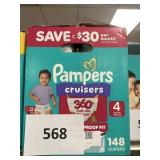 Pampers 148 diapers size 4