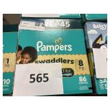 Pampers 86 diapers size 8