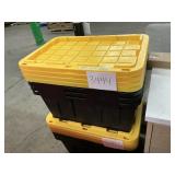 Black & yellow totes w/ lids 4 ct 30inLx18inW