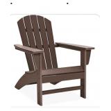 Polywood adirondack chair - brown
