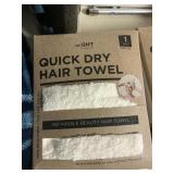 Night quick dry hair towel 2 ct