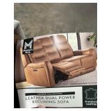 Cooper Coll leather dual power reclining sofa