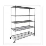 Seville 4-tier wire shelving -black