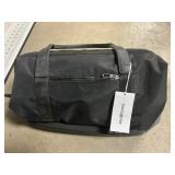 Black weekender bag