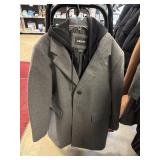 DKNY mens hooded coat XL