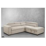 Abbyson Miami fabric L-shaped sofa 3 box set
