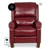Pollenzo leather pushback recliner -red