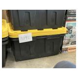 Yellow & black totes & lids 30inx20in 2ct