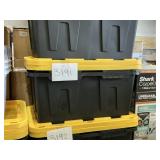 Yellow & black totes & lids 30inx20in 2ct