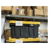 Yellow & black totes & lids 30inx20in 2ct