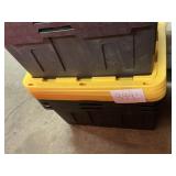 Black & yellow totes w/ lids 4 ct 30inLx18inW