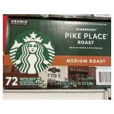 Starbucks pike place medium roast 72 K cups