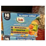 Dole variety pack no sugar 16 bowls