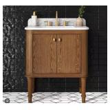 Collette 30in Wx22inDx35 in H bath vanity oak