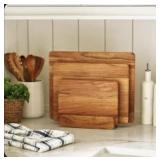 4-pc Acacia wood cutting board set