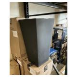 Square black tall planter