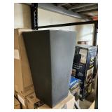 Square black tall planter