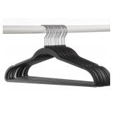 50-pk HD adult rubberized hangers -black