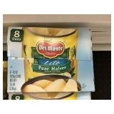 Del Monte lite pear halves  8 cans