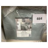 King 3 pc Solid quilt set