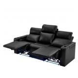 Ashton theater sofa-black