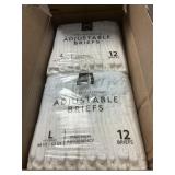 Adjsutable briefs L 4-12 ct