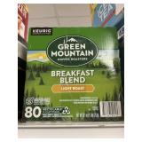 Green Mt light roast 80 K cups