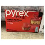 Pyrex 10 pc food staorage set