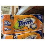 Paper towels 15 mega rolls