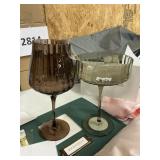 2- Glass Hearth & Hand wine glasses