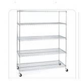 Seville 5-tier steel wire shelving