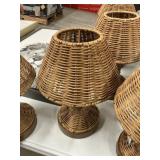 Threshold portable LED table lamp basket