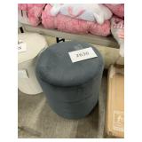 Round gray footstool