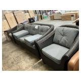 3-pc Outdoor wicker seating set