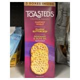 Toasteds cracker variety 5 boxes