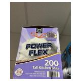 Power Flex tall kitchen trash bags 200 ct