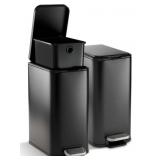 Tramontina 2pk step cans SS black